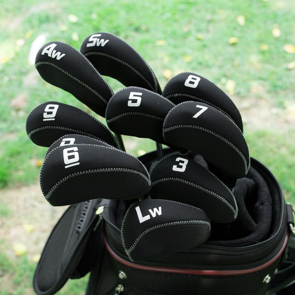 Golf Iron Covers,Golf Iron Head Covers Neoprene Golf Iron Covers Set 11pcs Golf Iron Headcovers,Golf Club Head Covers for Iron Club Fit All Brands Titleist,Callaway,Taylormade