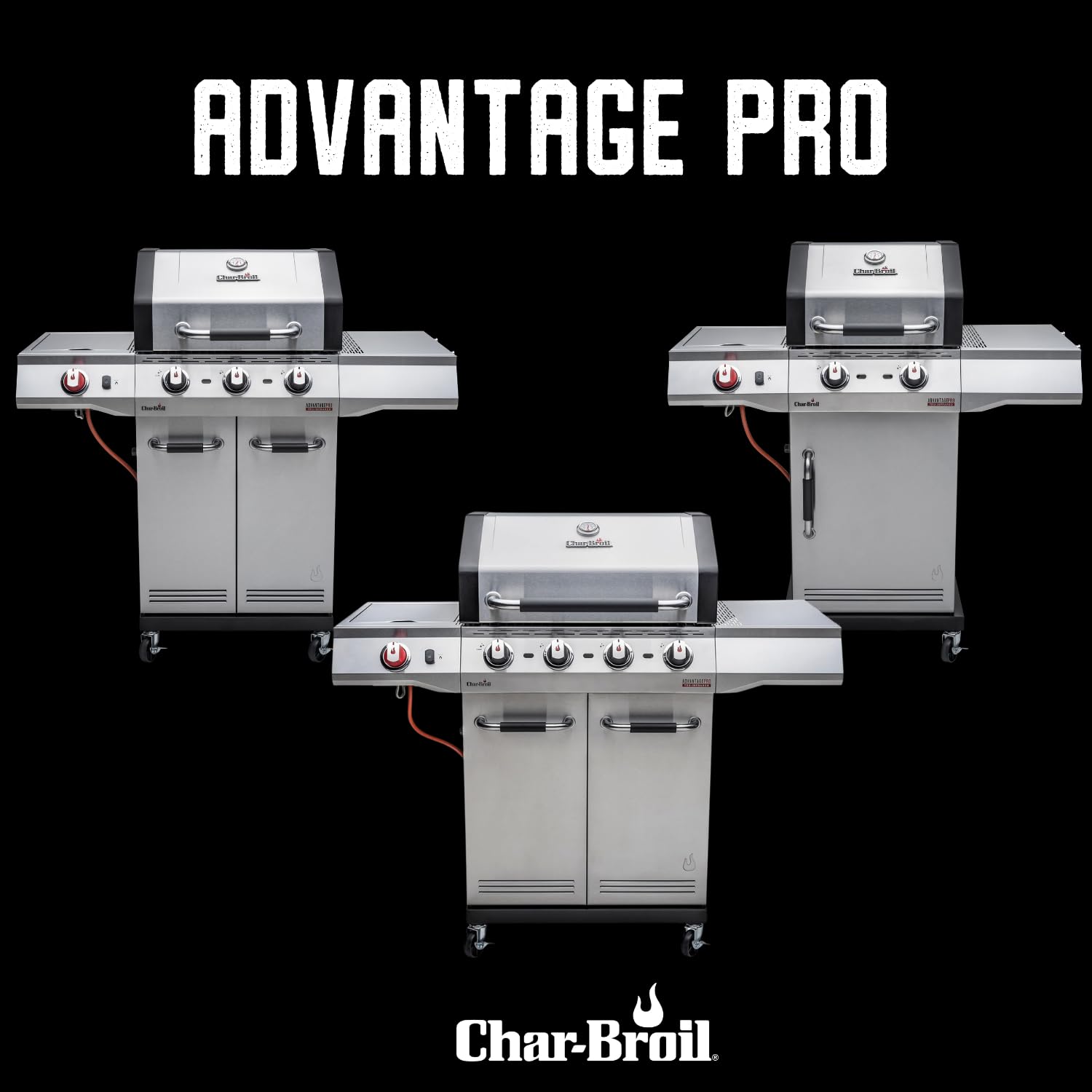 Char-Broil Gasgrill Advantage PRO S - 2 Brenner, TRU-Infrared Technology, 900°C Sear-Brenner, Gusseisen Roste - Ideal für draußen, Garten, Terrasse
