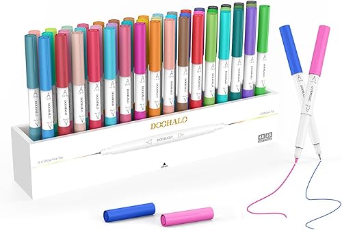 DOOHALO Bolígrafos de punta fina de doble punta para Cricut Maker 3MakerExplore 3Air 2 rotuladores con punta 0.41.0, 36 paquetes por juego para