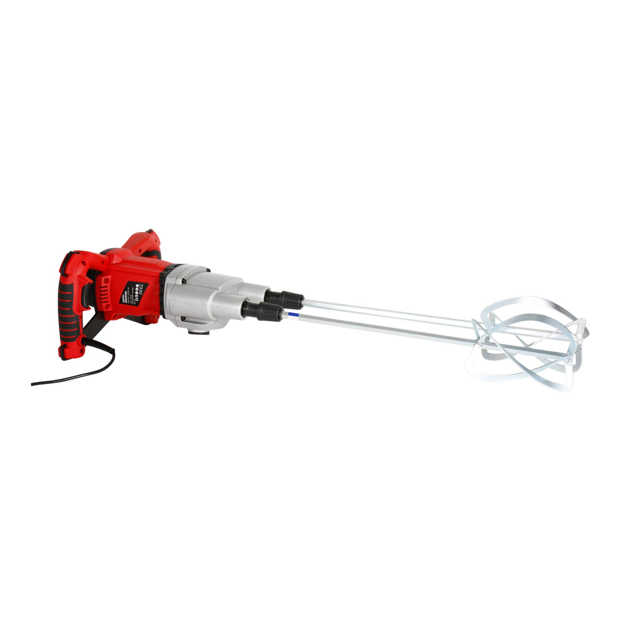 STIER Doppel Rührwerk RW240, Nennleistung: 1800 W, Nennumdrehungen: 200-480/300-750 rpm, Max. Mischvolumen: 120 l, zur Mischung von zähflüssiger Farbe, Mörtel, uvm, Mörtelrührer