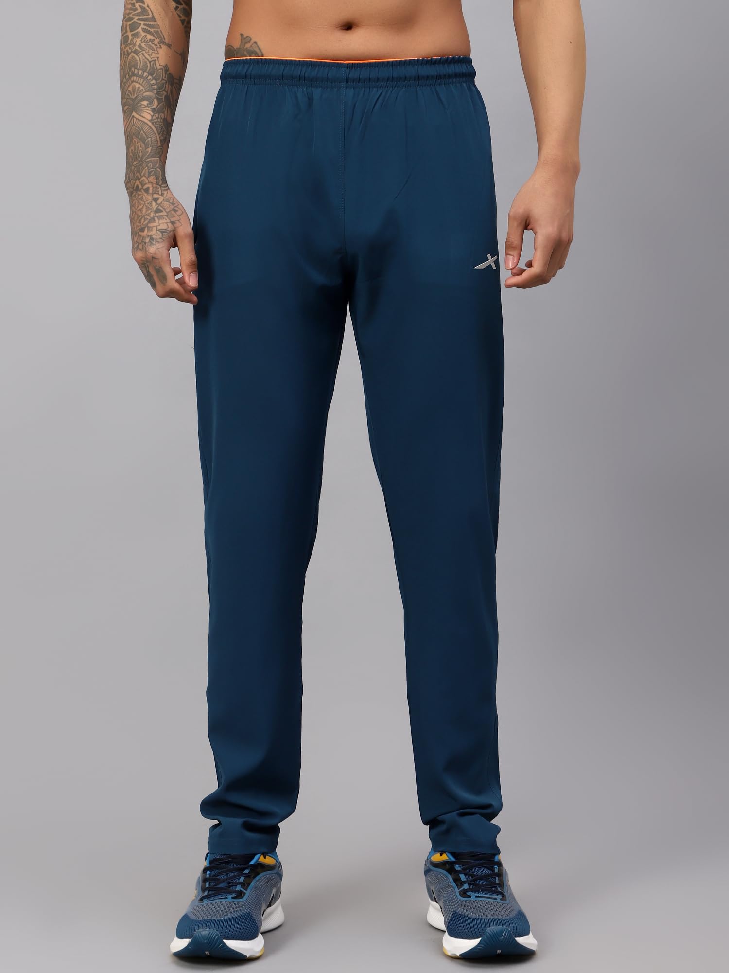 vector x OML-305 Men's Dry-Touch Sports 100% Polyester Trackpant with Zipper Pockets Trouser – Ultra-Lightweight, Moisture Wicking, Training & Running Pant + Contrast Piping Design (Airforce, XXL)-picture-25