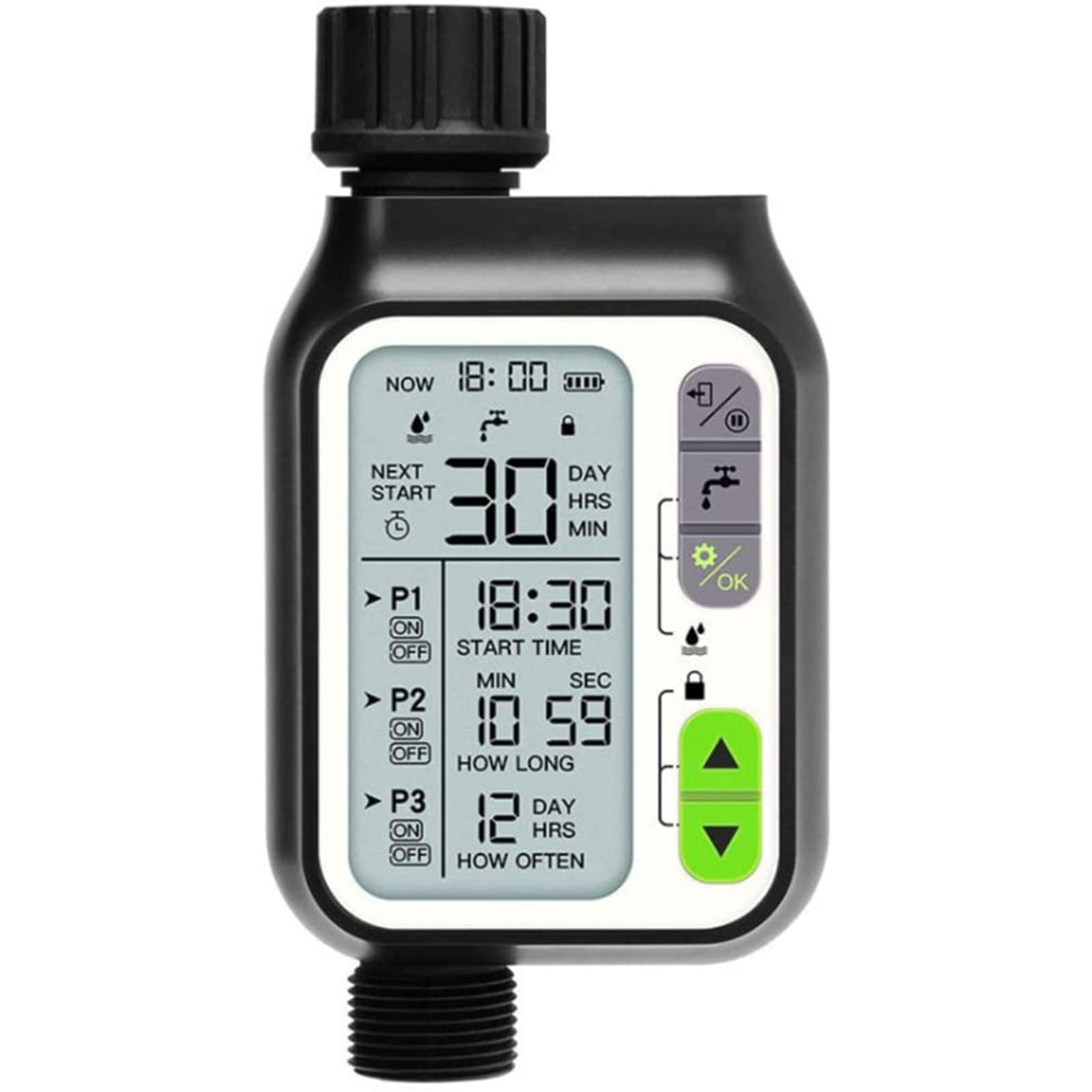 Minuterie d'arrosage automatique intelligente anti-gaspillage avec capteur de pluie