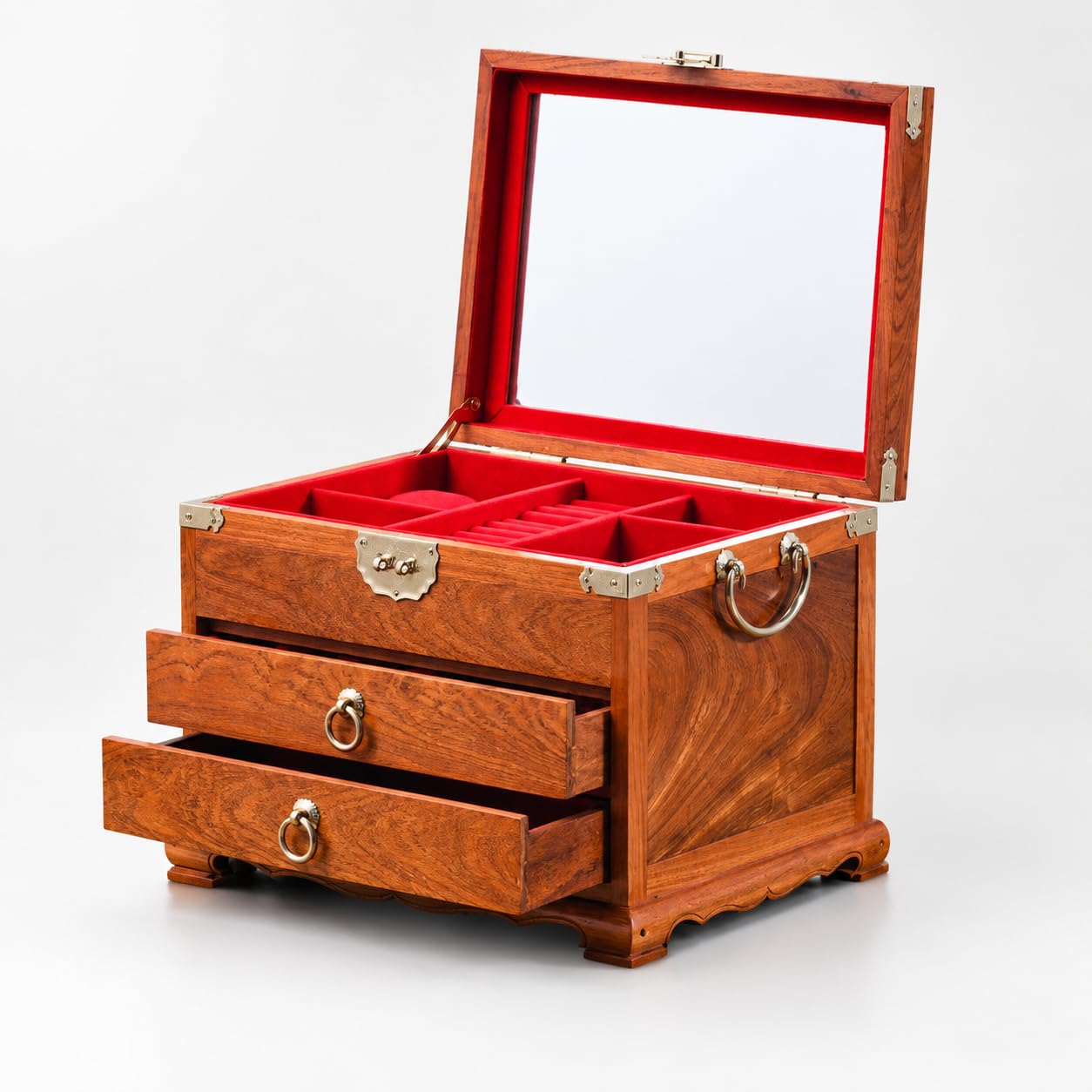 Wooden Jewelry Box Organizador para Anillos, Collares y Regalos