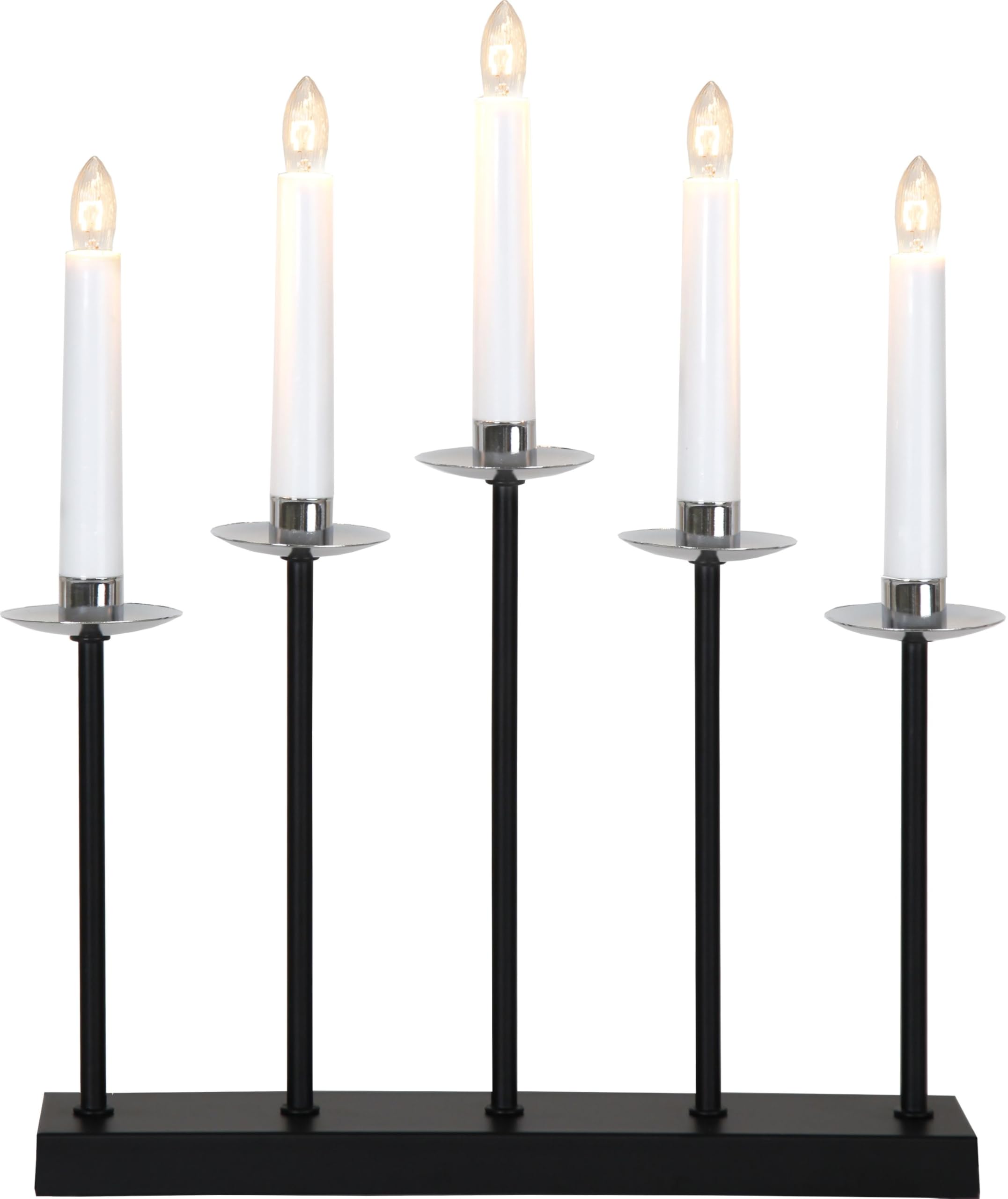 Star 138-27, Fensterleuchter "Greta", 5flammig, Metall, Schwarz, 3.1 x 3.7 x 0.6 cm