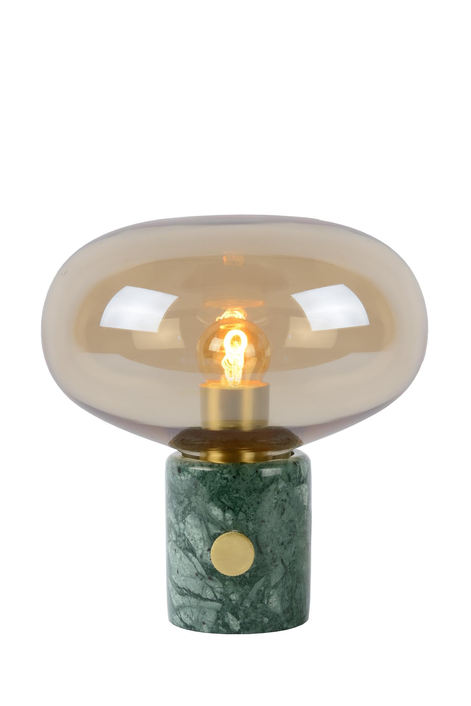LUCIDE CHARLIZE Tischlampe, Ø 23 cm, Grün, E27, aus Marmor