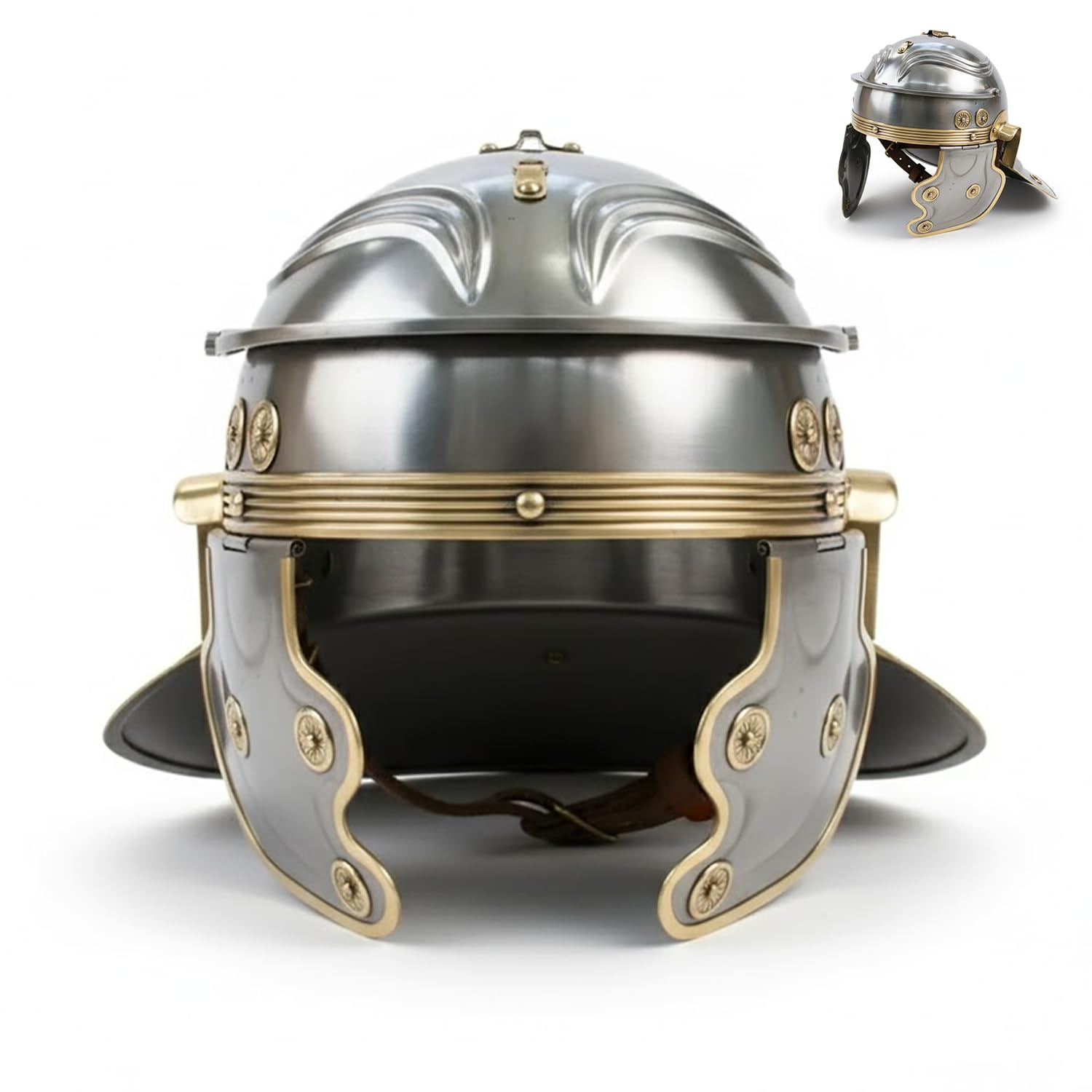 Armor Imperial Gallic 'H' Roman Helmet - One Size - Metallic Armour