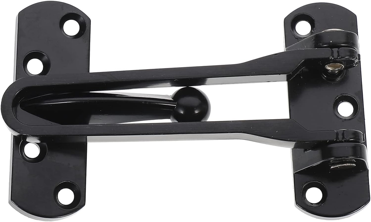 Swing Bar Lock Latch Lock: Door Security Guard for Back and Front Home Hotel Bolt Black(Silver)