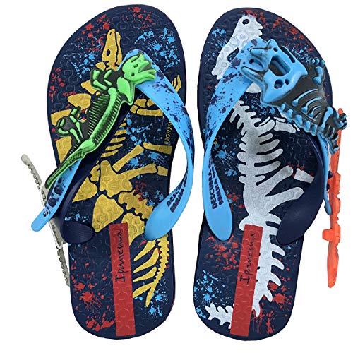 Chinelo Infantil Ipanema Dinossauro Neon - Azul - 29/30