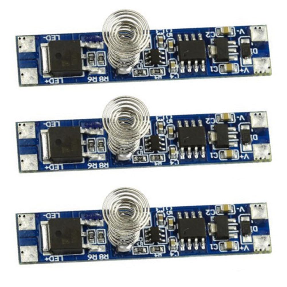 Jushenpoer 3X 5V-24V 8A Smart Intelligent LED Light Dimmer Capacitive Sensor Module PCBALED Dimming Control Touch Switch