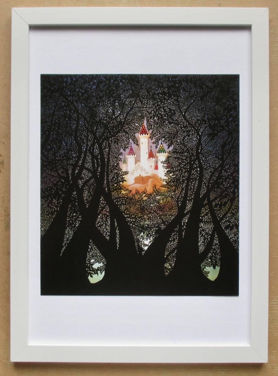 藤城清治　眠りの森のお姫さま版画 作家サイン入り 藤城清治 眠りの森のお姫さま版画 作家サイン入り 藤城清治 眠りの森の