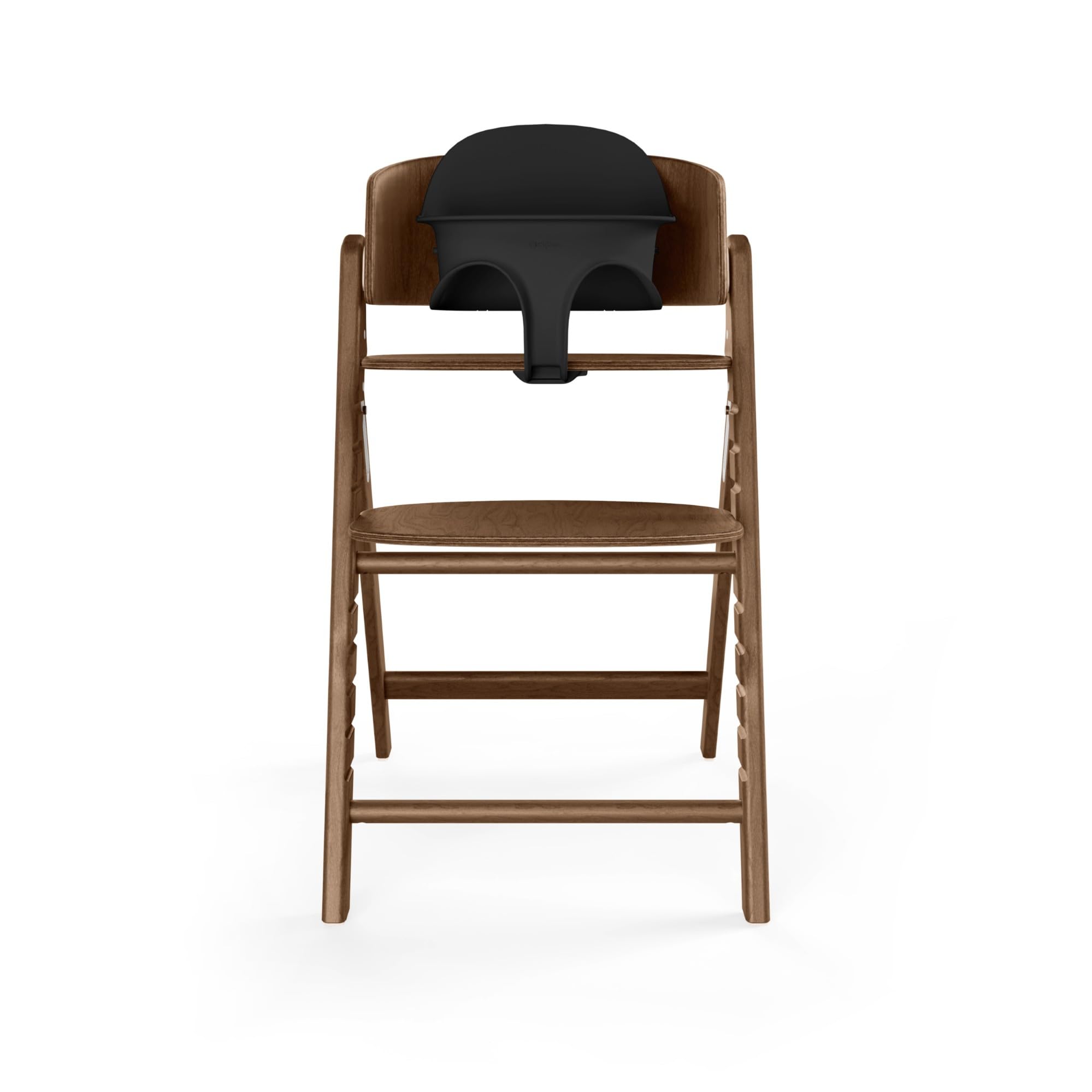 CYBEX Gold CLICK & FOLD Krzesełko do karmienia Zestaw 4w1, Od urodzenia do 99 lat, W zestawie z leżaczkiem Gold Bouncer Nest, zestawem Baby Set i tacką, Dark Natural