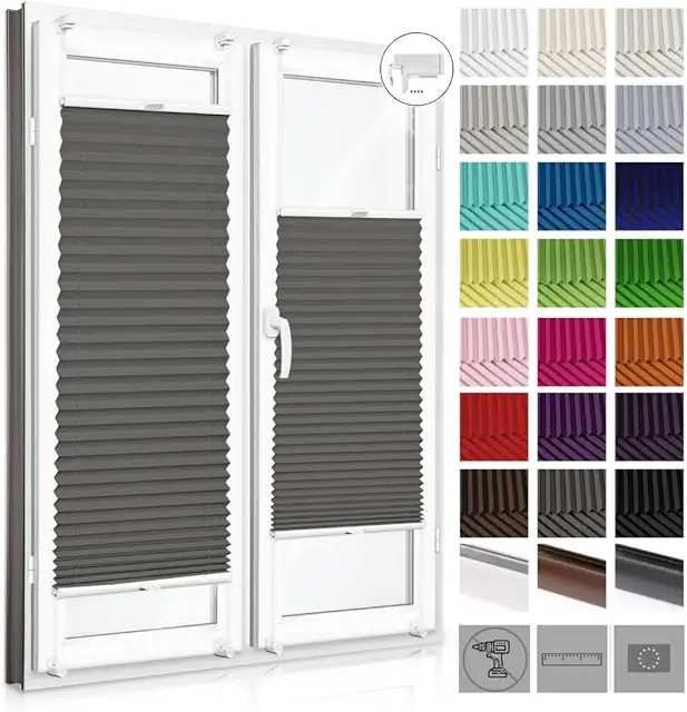 Zero Home Pleated Blind - No Drill Custom Plisse Gordijn Zonder Boren