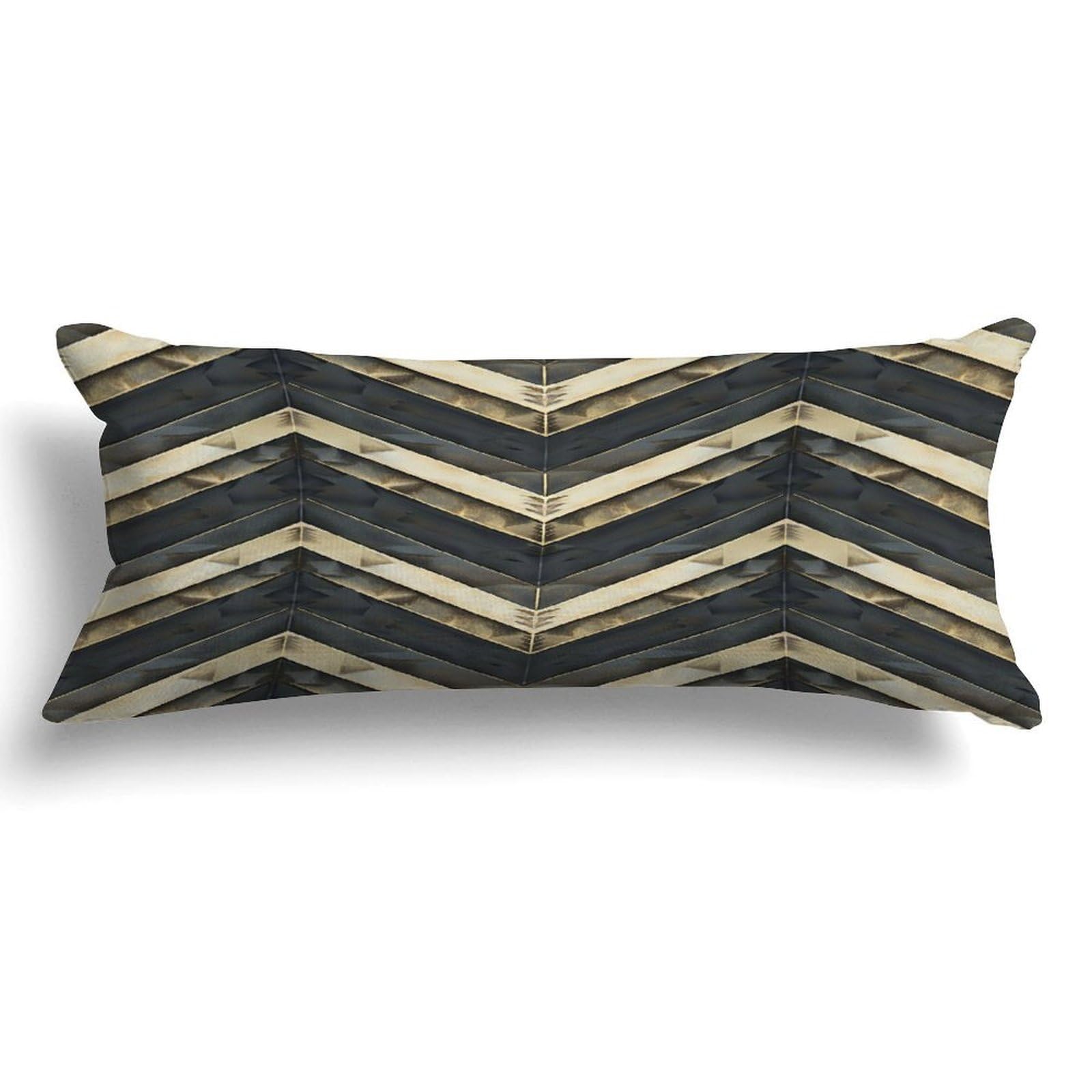 Chinese Style Zipped Body Pillow Case Cover,Abstract Geometric Ikat Decorative Rectangle Accent Long Body Pillowcase 20x54in Mother's Day Birthday Gifts Christmas for Women Girl Mom