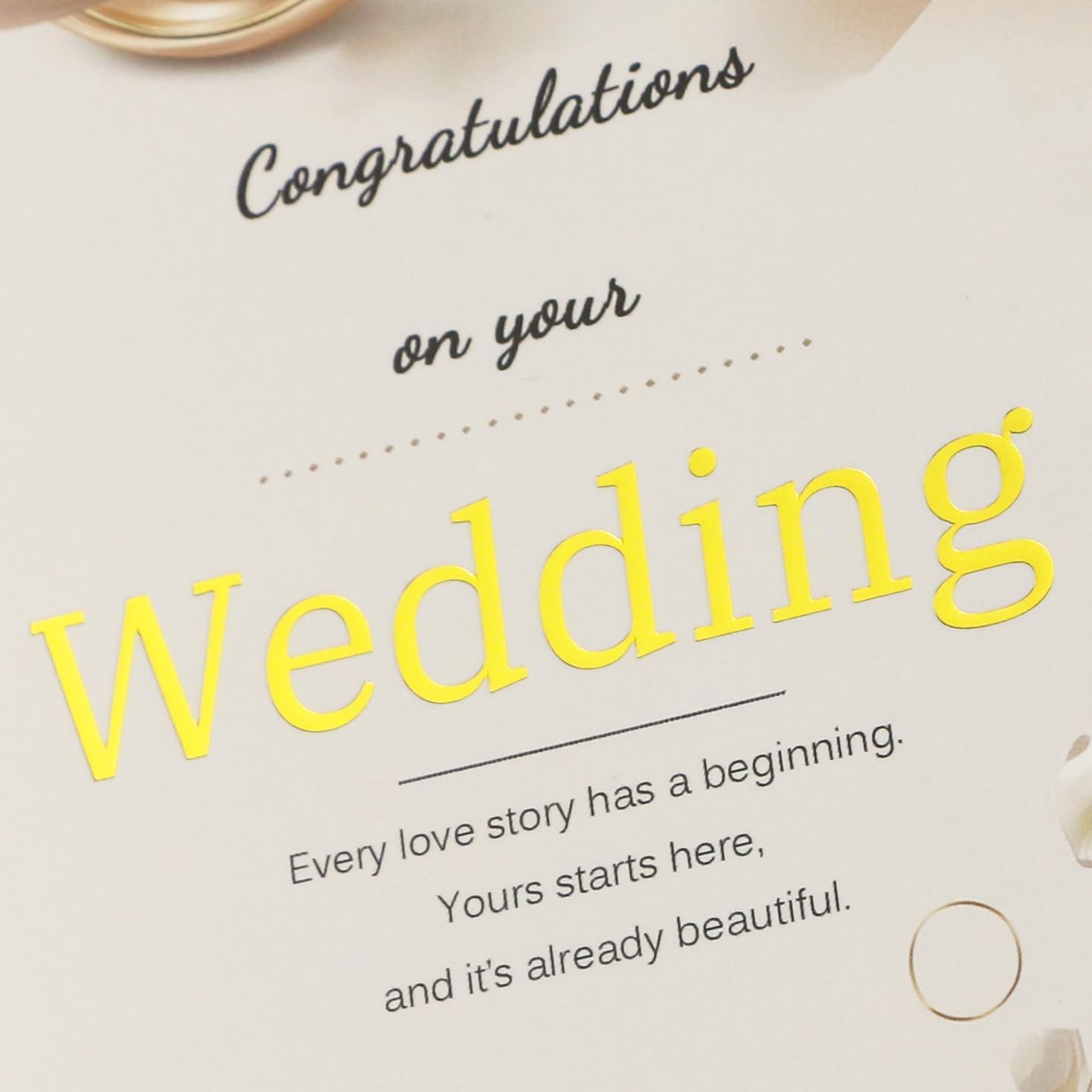 Wedding Card for Bride and Groom – Congratulations on your Wedding Double-Layer Cards with gold foil - Image 7