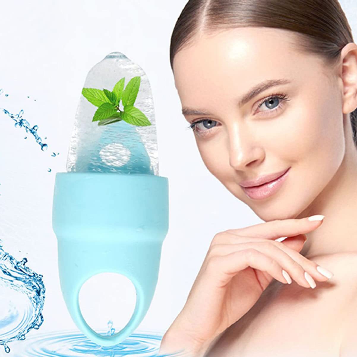 minkissy 6pcs Facial Ice Rolling Portable Ice Compress Tool for Eye and Face Care Skin-friendly and Reusable Reduces Puffiness for Home