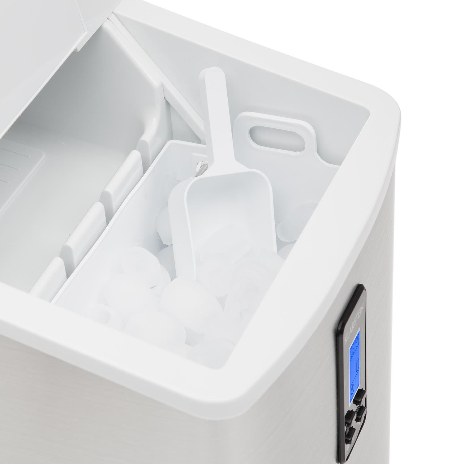 Klarstein Mr.Silver-Frost - Máquina para hacer hielo, color plateado