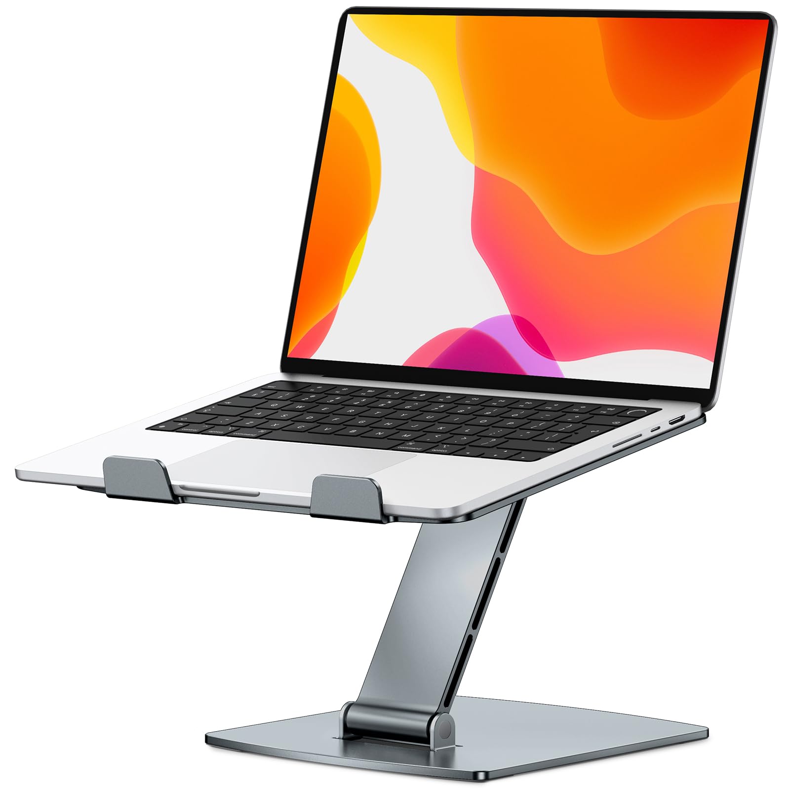 CIRYCASE Stojak na laptopa, regulowany aluminiowy stojak na laptopa, szybkie chłodzenie, ergonomiczny składany stojak na laptopa kompatybilny z MacBook Air Pro (10–16")