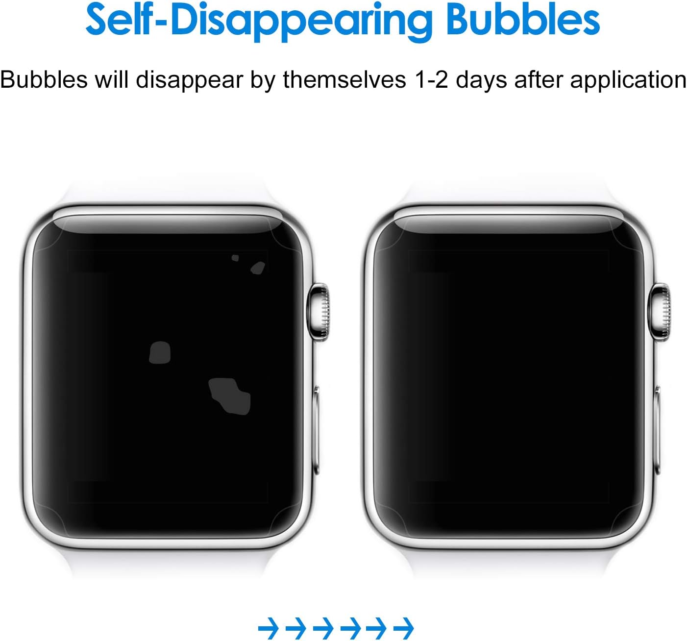 JETech Screen Protector for Apple Watch 42mm Series 3 2 1, TPE Ultra HD Film, 3-Pack