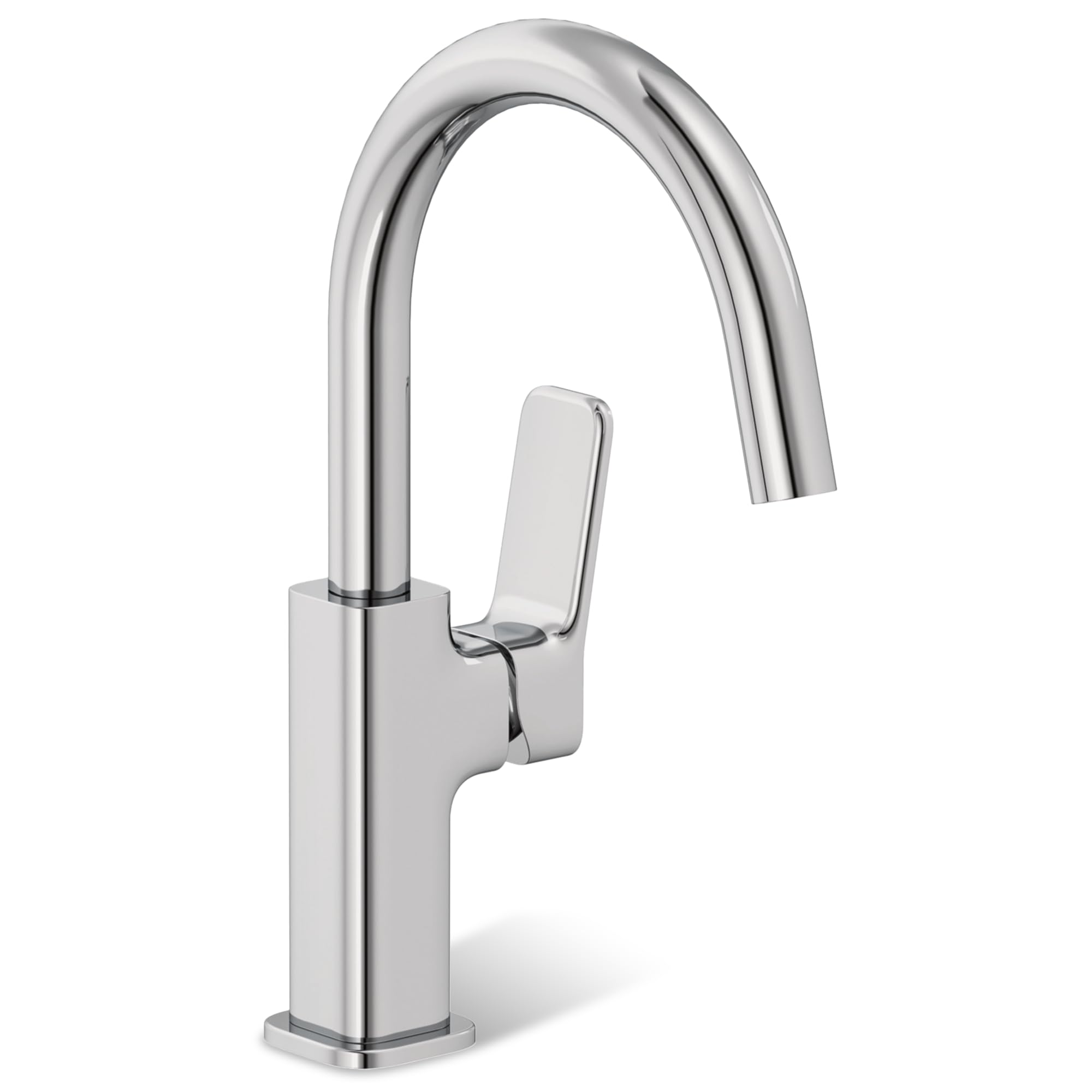 KLUDI-X3 Wasserhahn Bad mit Push-Open Ablaufgarnitur, 360° schwenkbar, Auslaufhöhe 180 mm, wassersparende Waschtscharmatur Bad Größe L, Mischbatterie Waschbecken inkl. Anschlussschläuche in Chrom