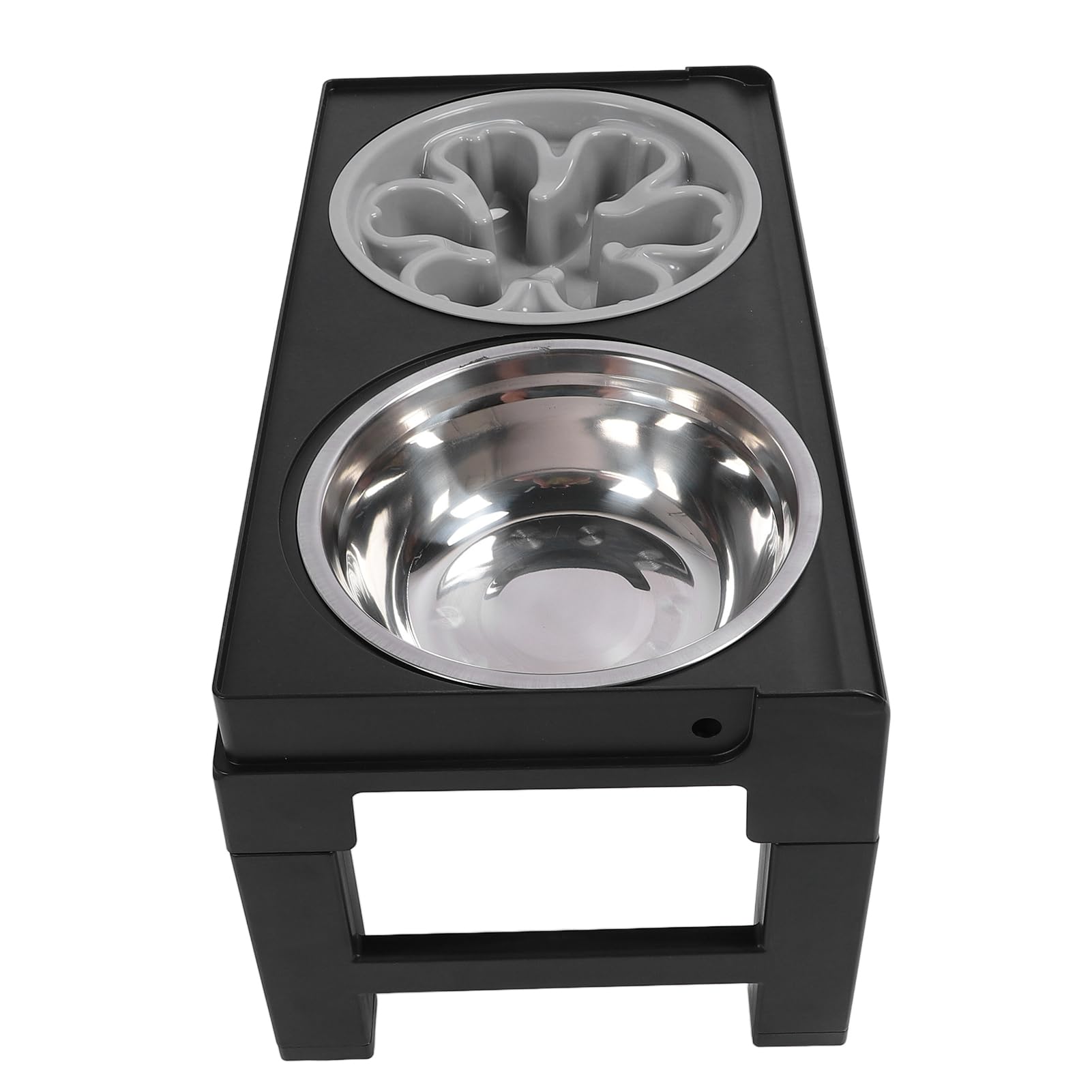 Cuencos Elevados para Perros, Comedero para Perros de Ajustable con Cuencos Dobles de Acero Inoxidable, Soporte Elevado para Cuencos para Mascotas, Fácil de Limpiar