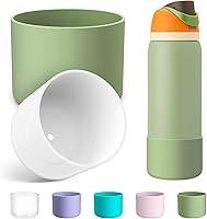 Vista 24 de 2PCS Silicone Water Bottle Boot for Owala 24oz 32oz 40oz, Anti-Slip Protective Sleeve Bottom Bumper Protector for FreeSip, Twist, and Flip Stainless