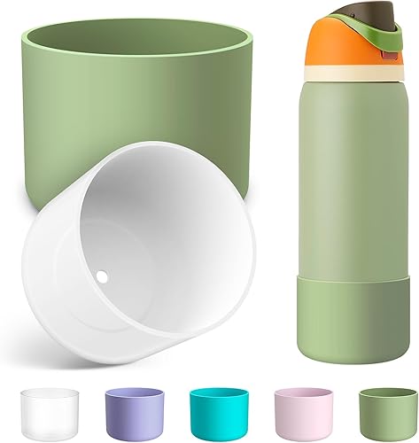 Vista 127 de 2PCS Silicone Water Bottle Boot for Owala 24oz 32oz 40oz, Anti-Slip Protective Sleeve Bottom Bumper Protector for FreeSip, Twist, and Flip Stainless