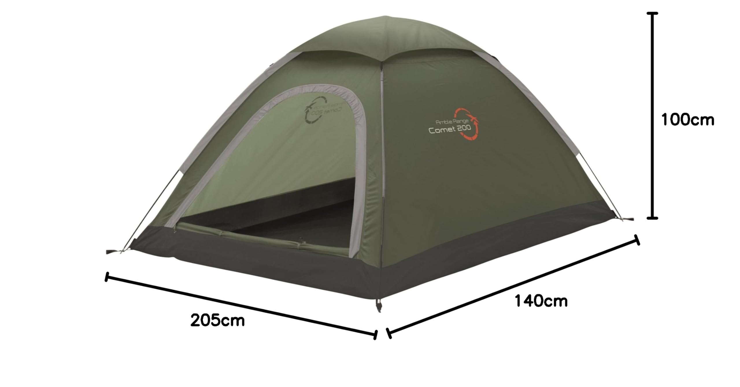 Easy Camp Tenda a cupola unisex per adulti, colore rosso, 205 x 140 x 100 cm, 150329
