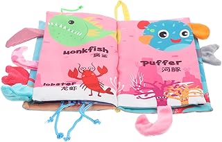 TOYANDONA Cauda Pano Livro Livros Para Recém-Nascidos Brinquedos De Viagem Bebê Brinquedos Animais Criança Ocupado Livro Presentes De Aniversário Do Bebê Tocar E Sentir Livros De Pano