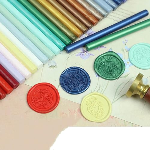 Miniatura 6 de 30 barras de sellado de cera de bronce, pistola de pegamento de oro antiguo para sello de cera, invitaciones de boda, sellado de letras de sobre