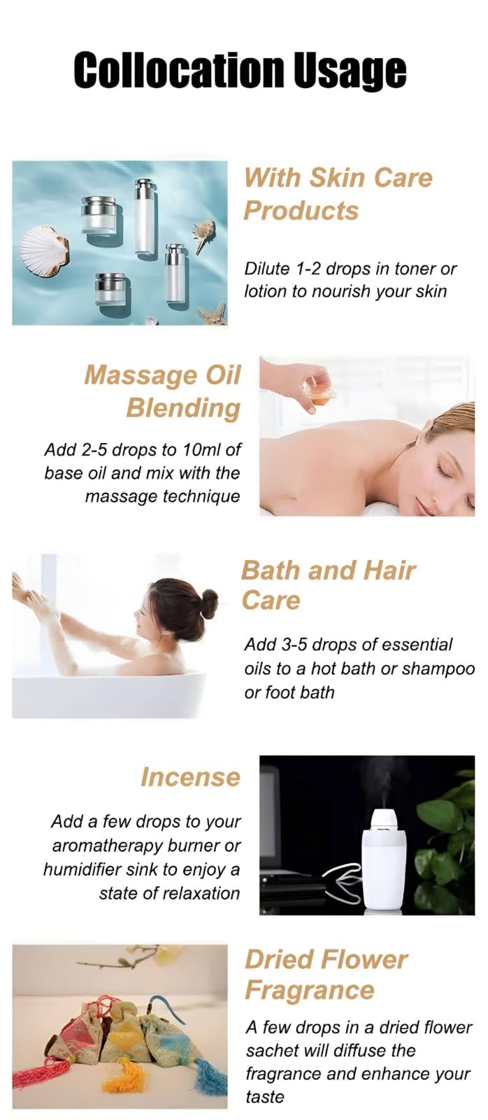 100% reines ätherisches Jasminöl, 5 Stück Jasmin-Parfümöl für Diffusoren, Aromatherapie, Haut- und Haarpflege, Massage, Seifen- und Kerzenherstellungsset, organisches Duftöl(100ml(3.38oz))