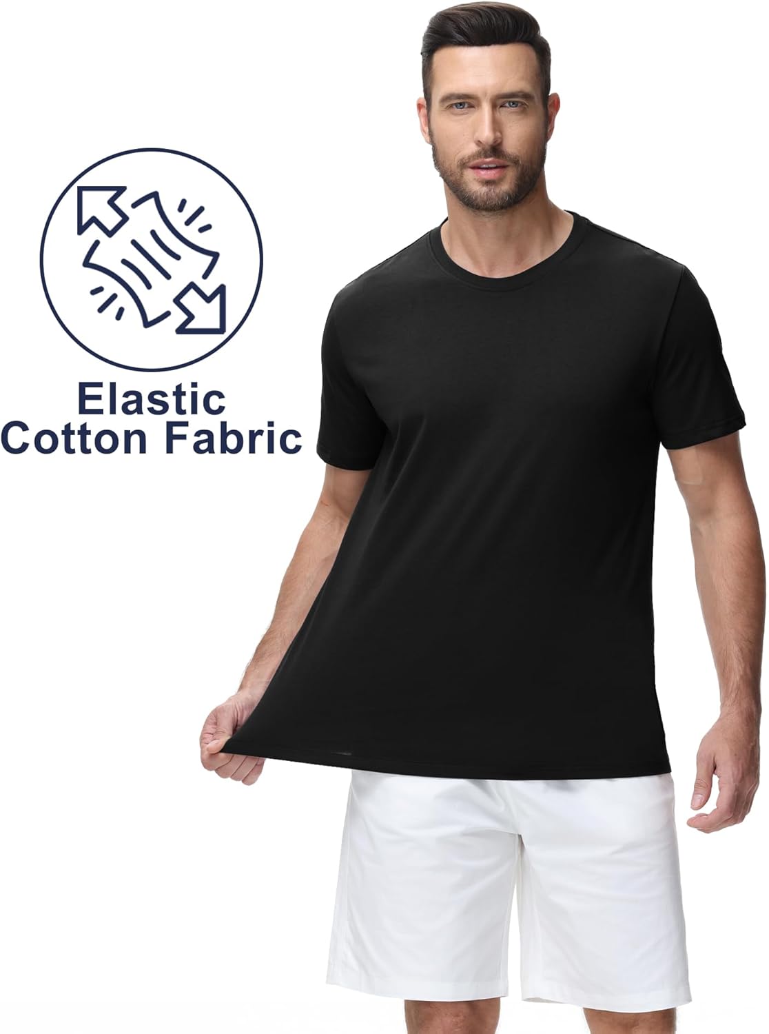 Top | Zoofly Mens Cotton T Shirt Short Sleeve 3 Pack Crew Neck... - view 3