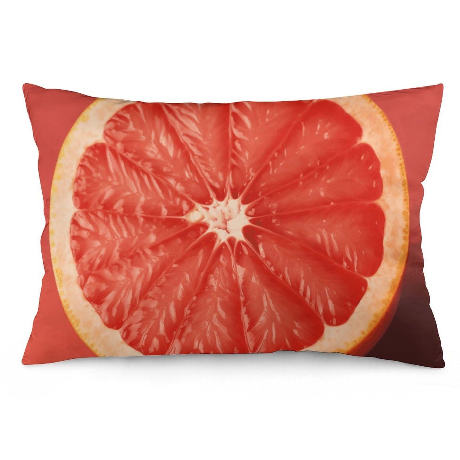 2 Pack Pillow Cases for Hair and Skin, Soft Breathable Pillow Case Covers with Hidden Zipper, Ripe Grapefruit Slice Pillowcase 20"x30" Pillow Covers for Sleeping Gift