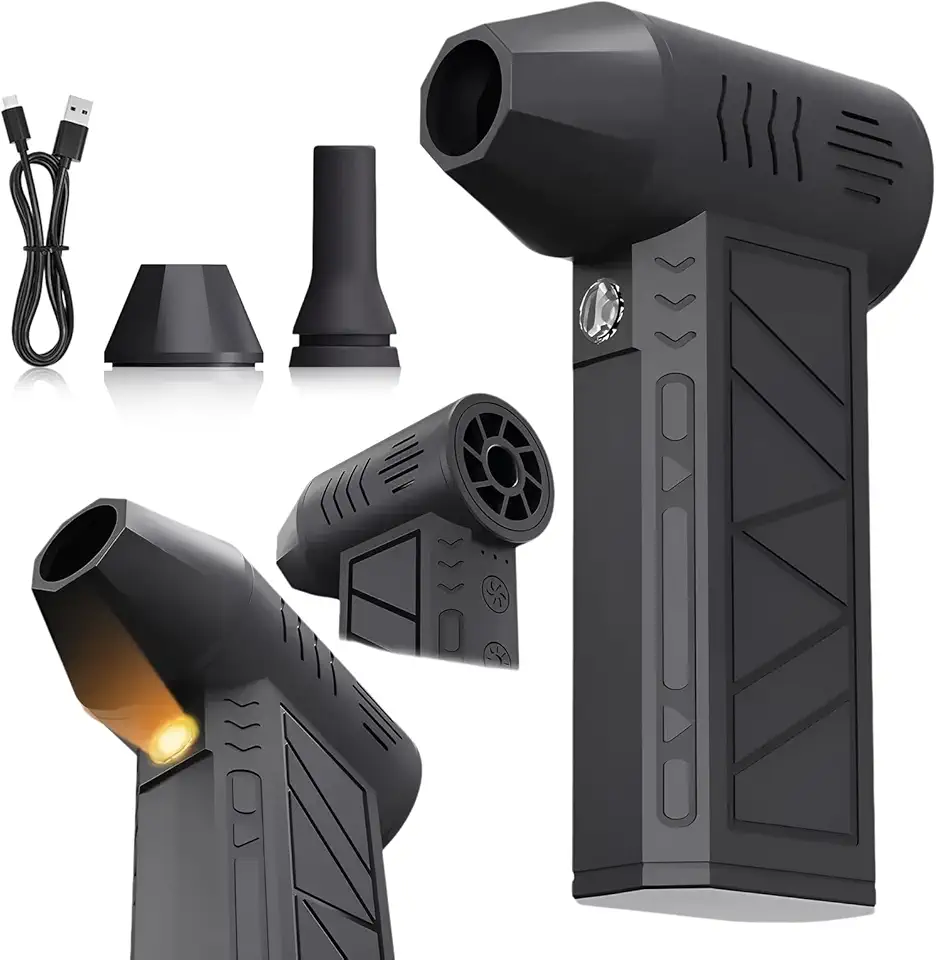 Soprador de Ar Soprador Elétrico Portátil Turbo Mini Jet Fan Vento Ultra Forte Recarregável 130.000 RPM LP-039