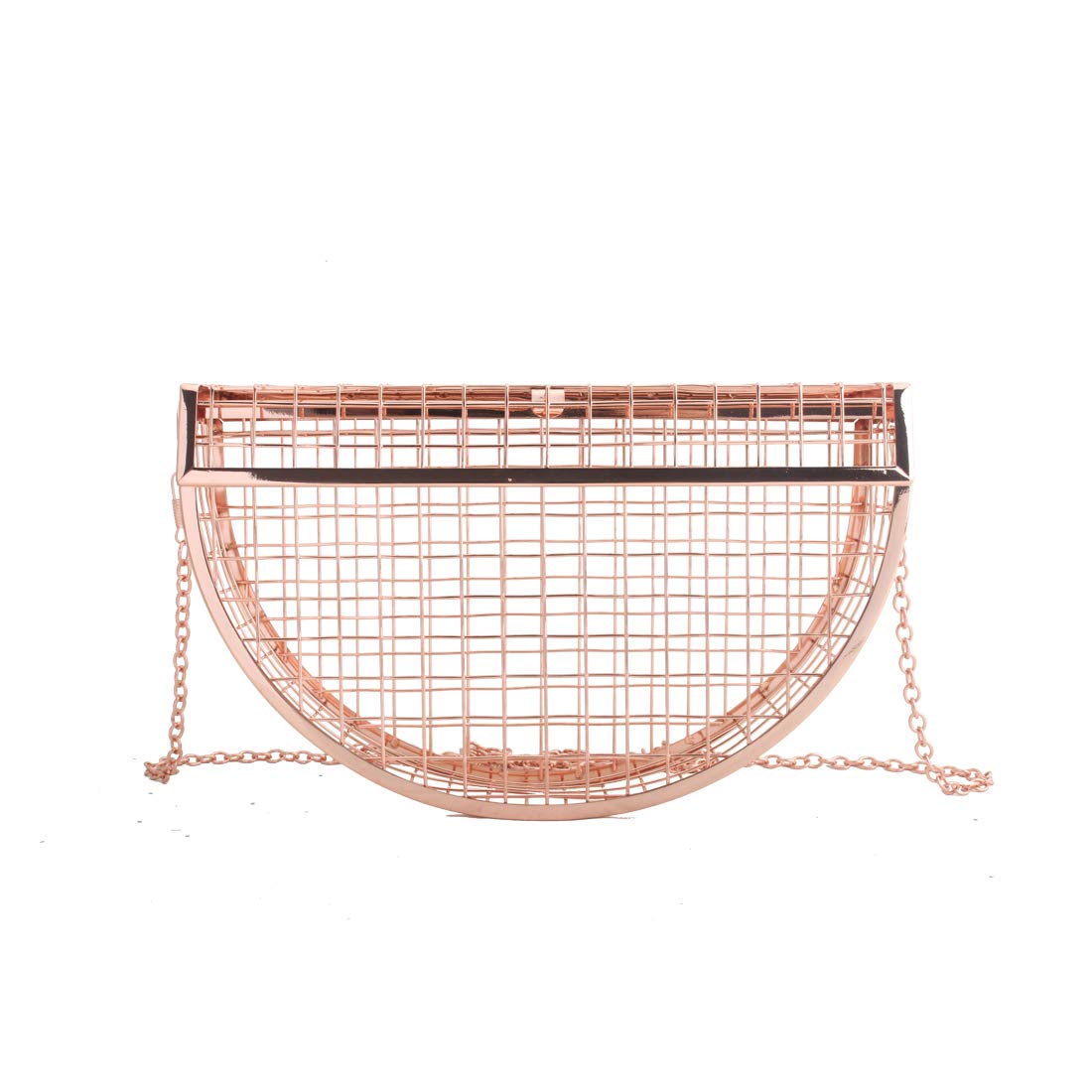 LETODEWomen's Elegant Chain Cross-body Bag Metal Hollow Cage Clutch