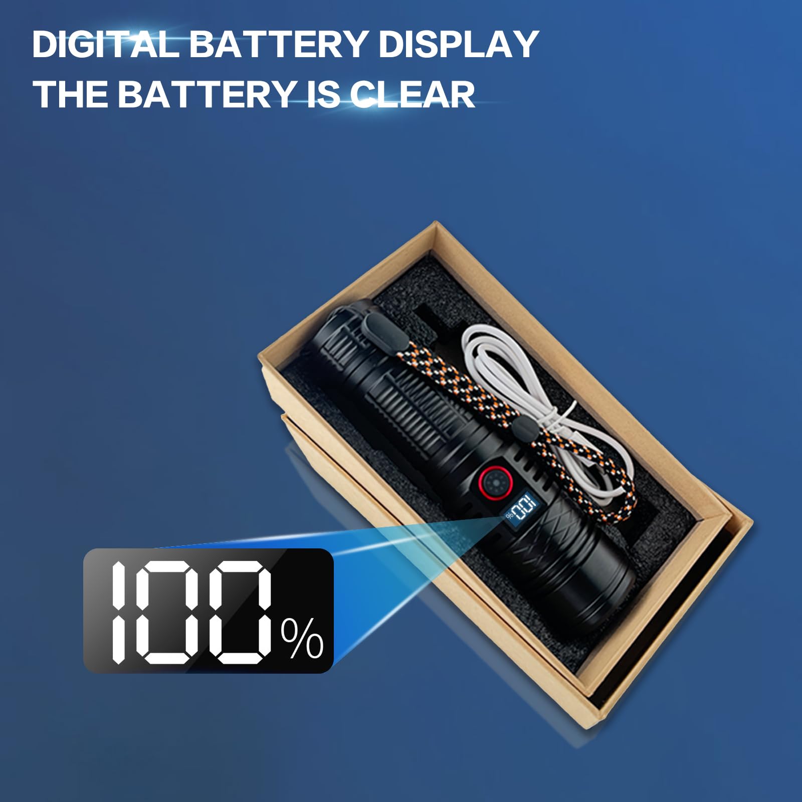 Linternas recargables de alto lúmenes LED, linterna súper brillante, linterna táctica ajustable, 5 modos, impermeable, luz de flash de mano para emergencias, camping, senderismo