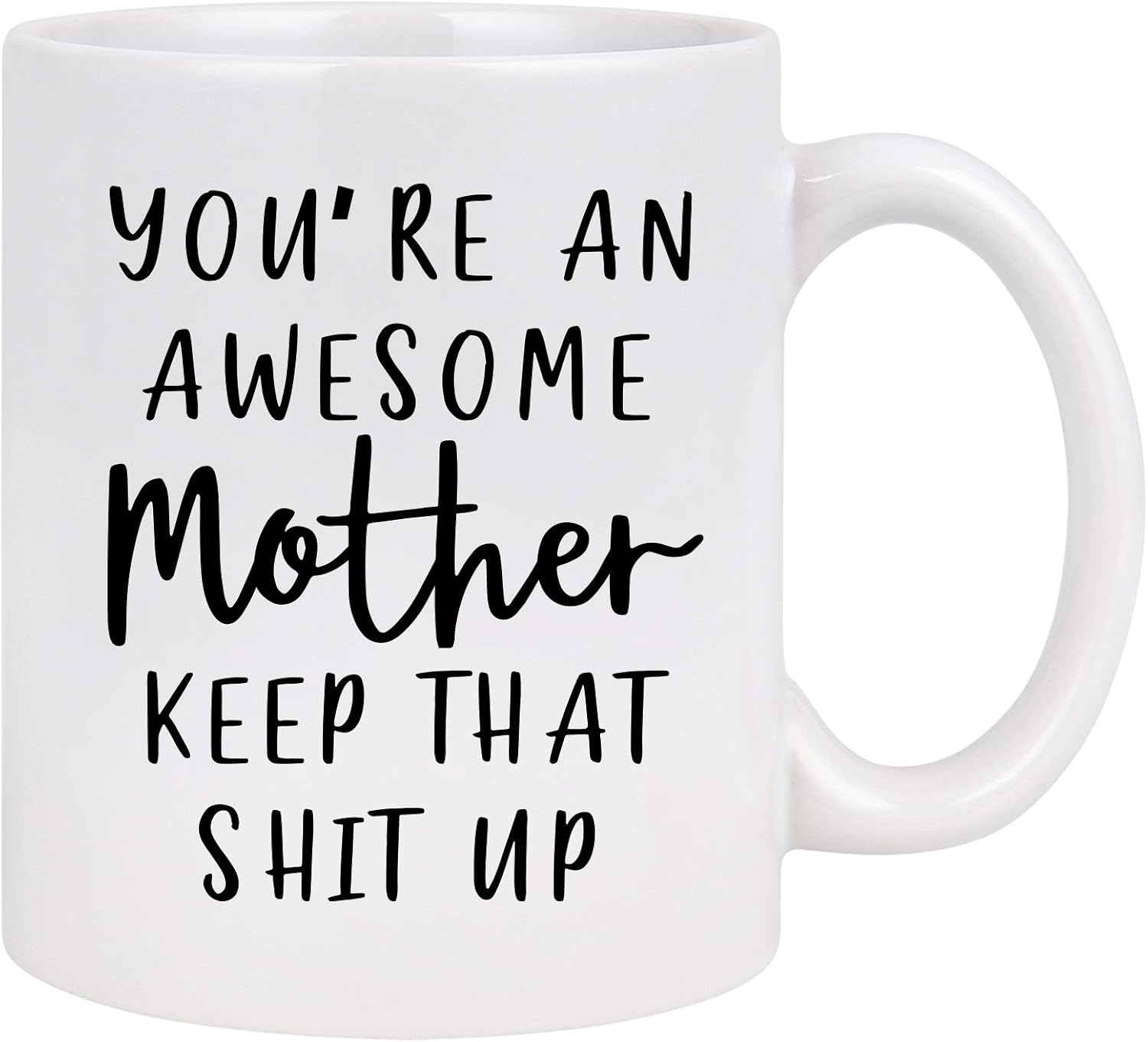 Frее Shірріng оƒƒеr You Are an Awesome Mom Funny Coffee Mug for Mom Birthday Christmas Gifts for Mom Mug Mom Mother Gifts from Daughter Son 11 Oz White