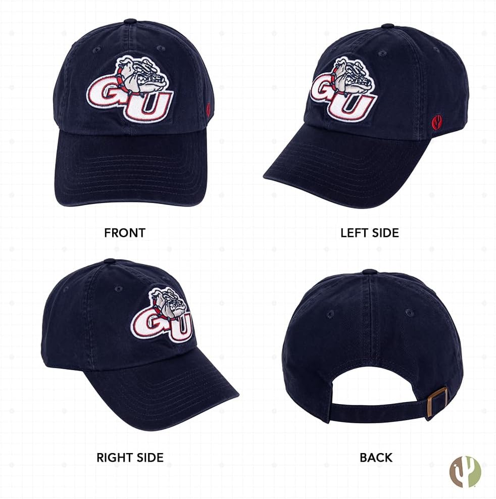 Desert Cactus Gonzaga University Baseball Hat Bulldogs GU Zags Brimmed Embroidered Hats Cap Adjustable Cloth Strap Adult (Style C) Blue - Image 3