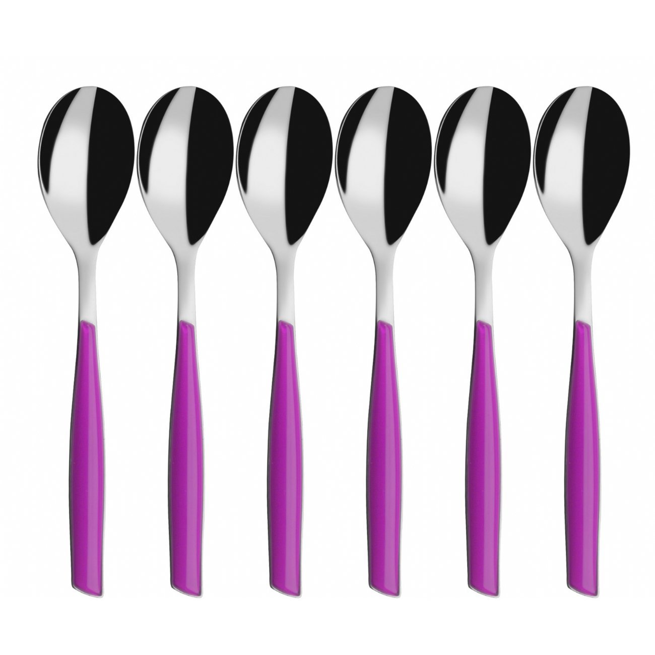Bugatti Glamour Cuiller à Moka Iris Ménagère de 6 Pièces pour Ne Plus Rayer Vos Tasses