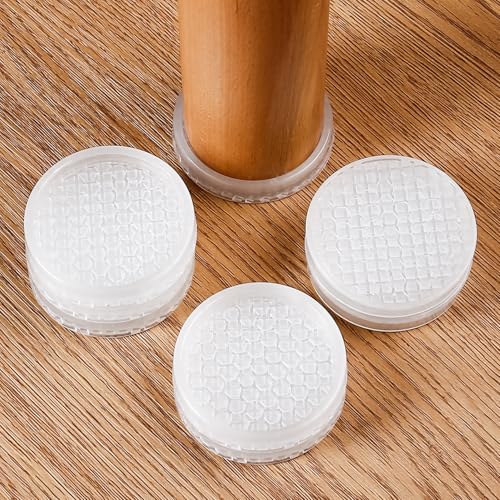 2" Clear Rubber Caster Cups, 8PCS Furniture Coasters for Carpet Floor Round