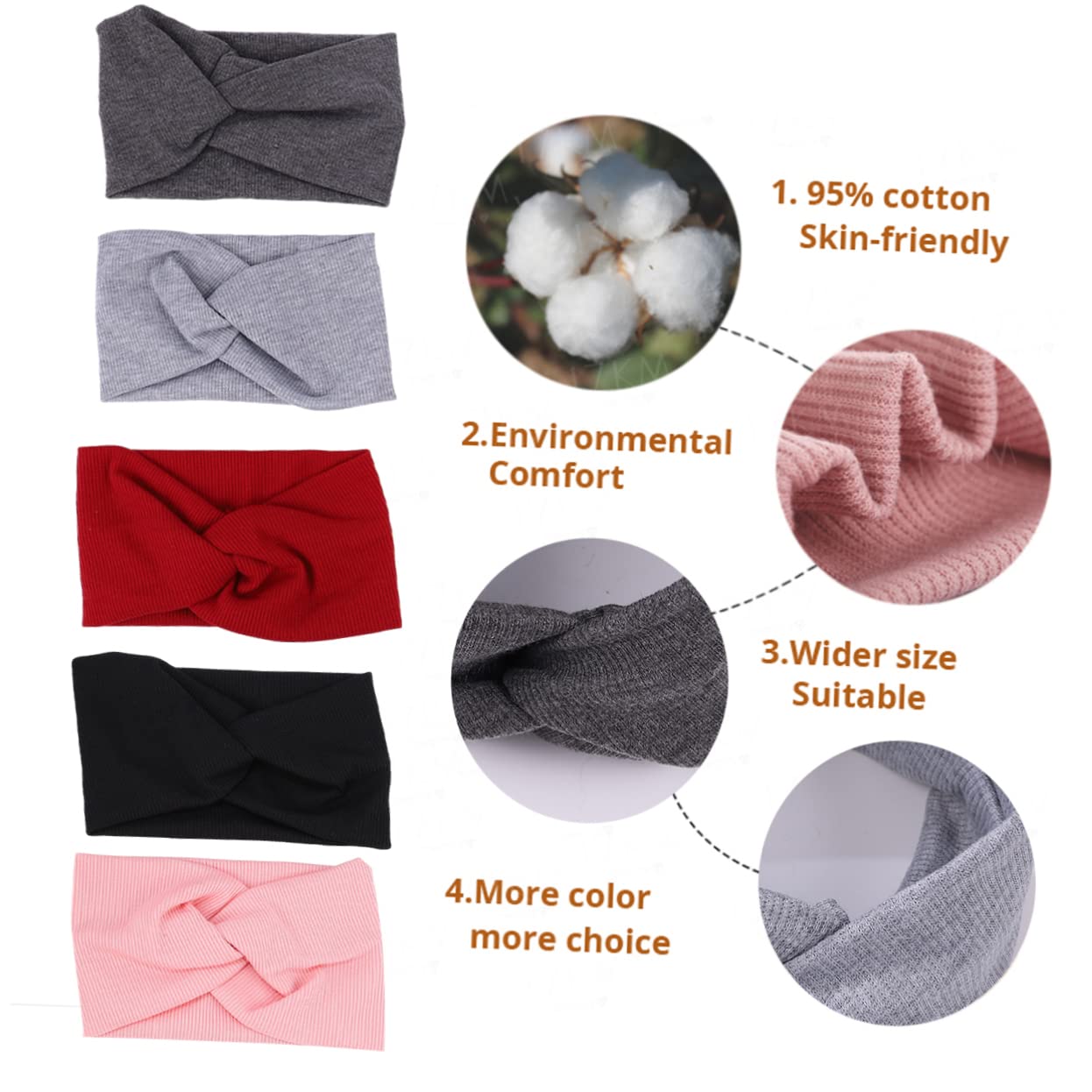 FRCOLOR 10 pezzi di copricapo per bambini, accessori per capelli per bambini, elastici per capelli, elastica per capelli, copricapo