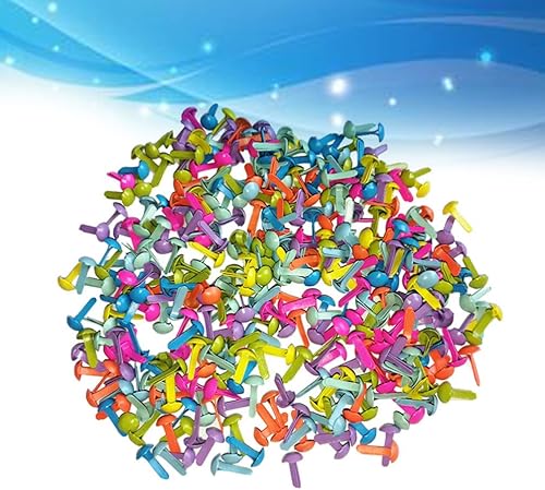 Miniatura 6 de 100 piezas de clavos pastel para álbumes de recortes, mini clavos redondos, mini clavos de metal, clavos para manualidades