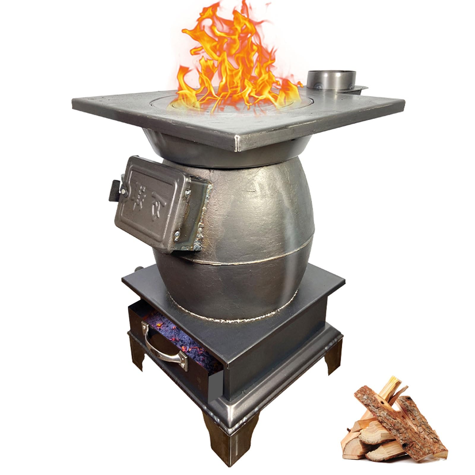 Chimeneas de Leña, Estufa Leña Interior, Estufas de Leña, Estufas de Pellets for Calefacción del Hogar, Estufas de Leña for Calefacción y Cocina Al Aire Libre, Pesca en Hielo