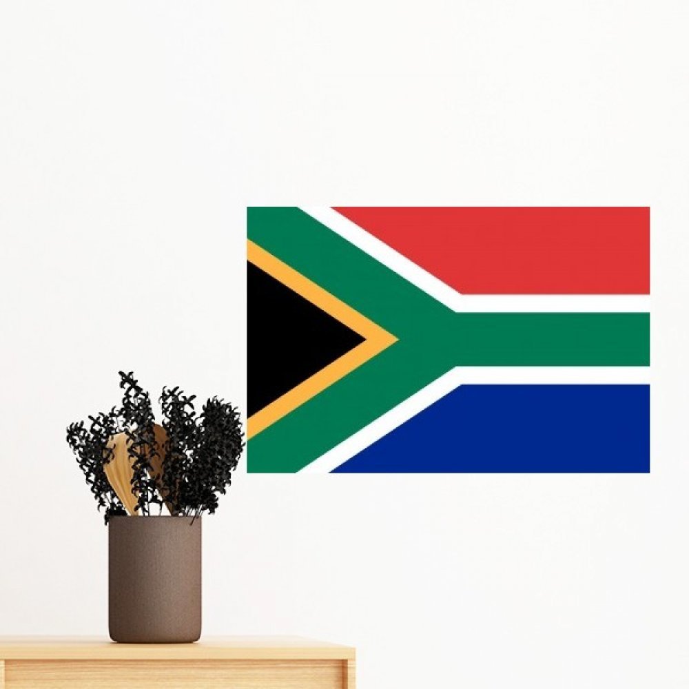 Stickers drapeau Afrique du Sud amovible pour décorer un salon de voyage