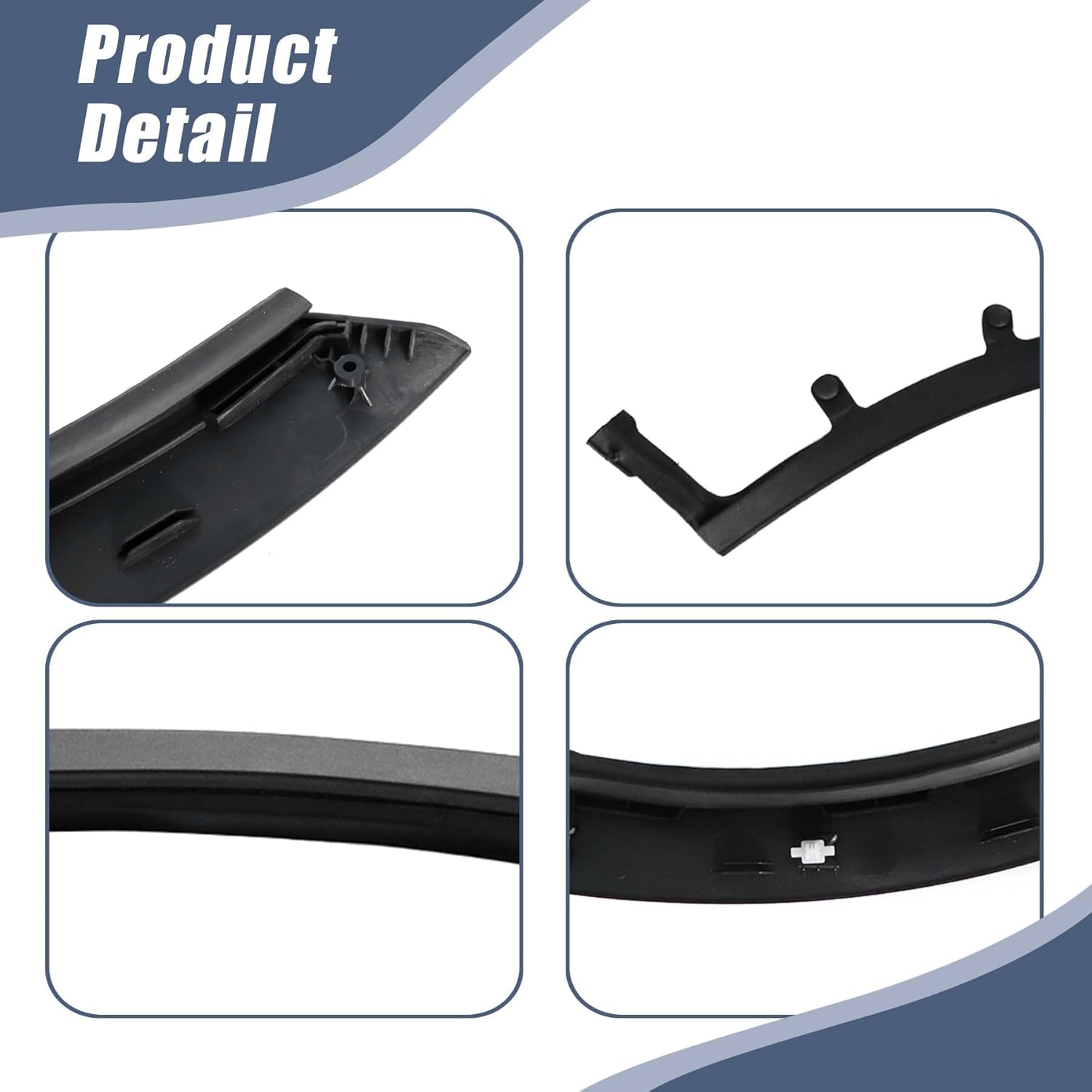 XQSMWF Left Rear Side Door Wheel Molding Trim Compatible with Honda CR-V 2017-2022, Replace 75395-TLA-A01 75395TLAA01 HO1790108 Driver Rear Wheel Arch Flare Trim Molding