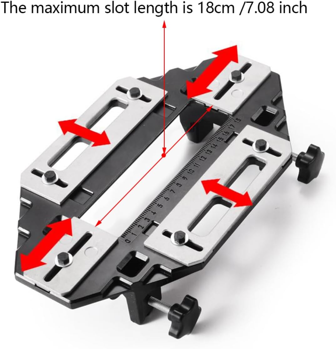 Trend Hinge Jig, Door Hinge Jig Aluminum Alloy Woodworking Hole Opener Hinge Hole Guide for Door Lock Installation