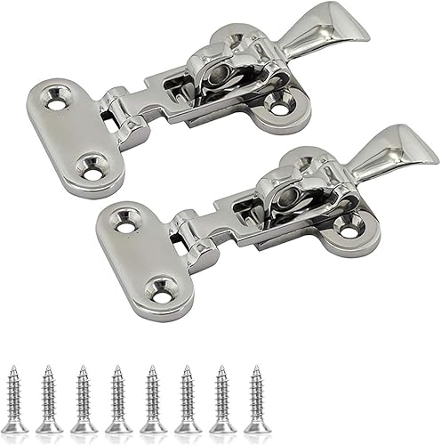 Miniatura 9 de SHENGHUISS Boat Door Lock Latch Anti-Rattle Lockable Hold Down Clamp Latch Marine Grade 316 Stainless Steel with Screws