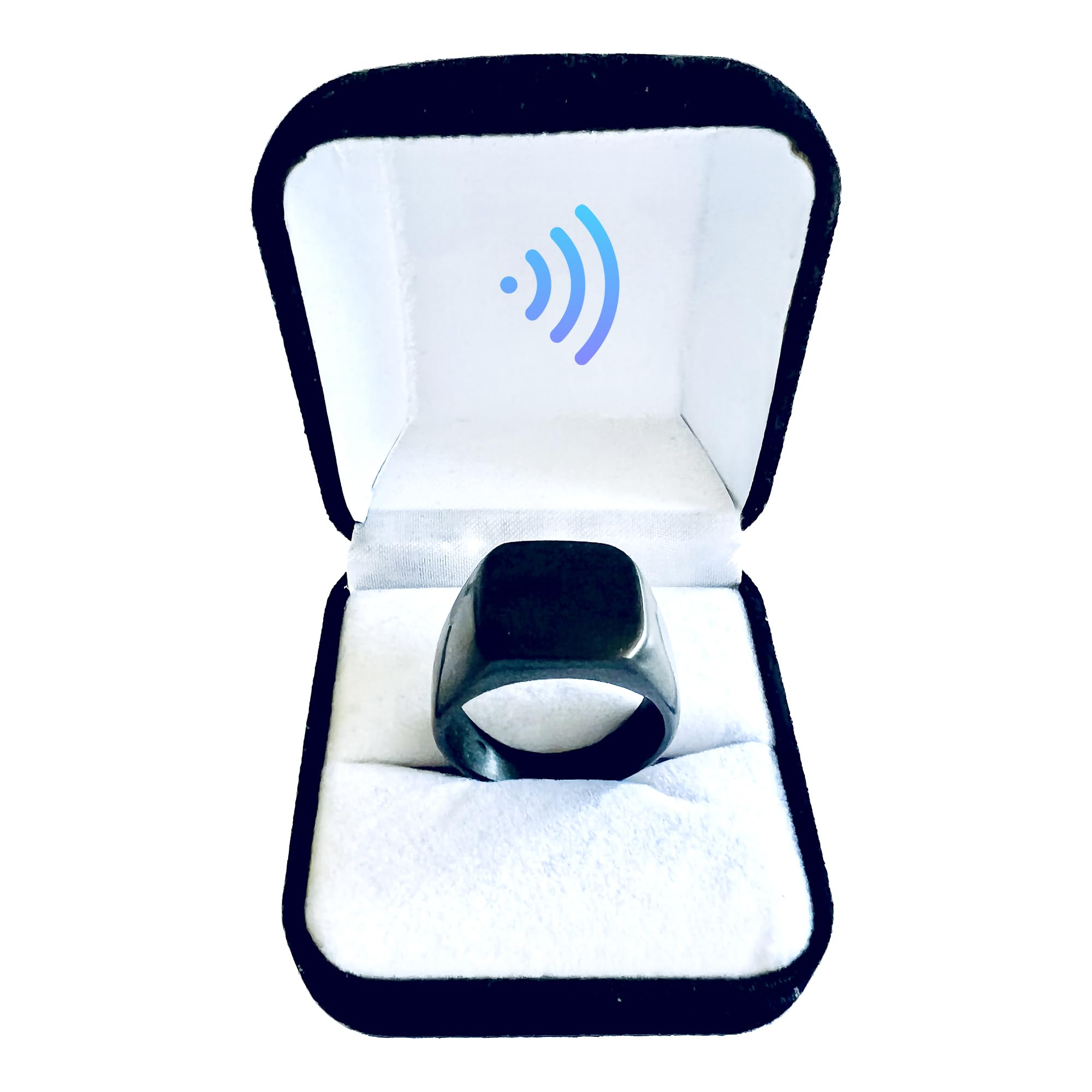 El anillo electrónico cuadrado negro de Sparrkk •))) ¡Comparte cualquier enlace a un teléfono móvil con una simple caricia! (30)