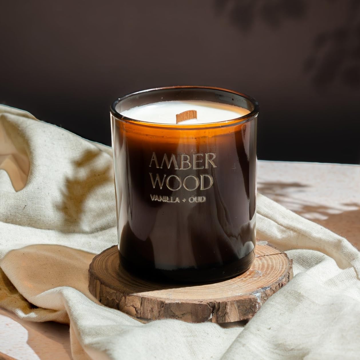 Candles add the perfect warm cozy vibe to the room, especially during nighttime.