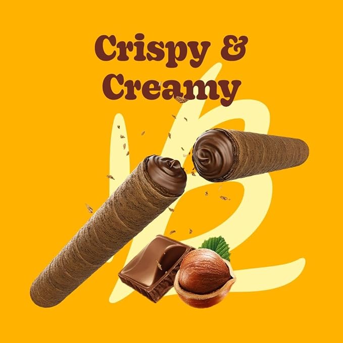 Bauducco Wafer Rolls, Rellenas de Chocolate Cremoso, 14.1 oz miniatura 3