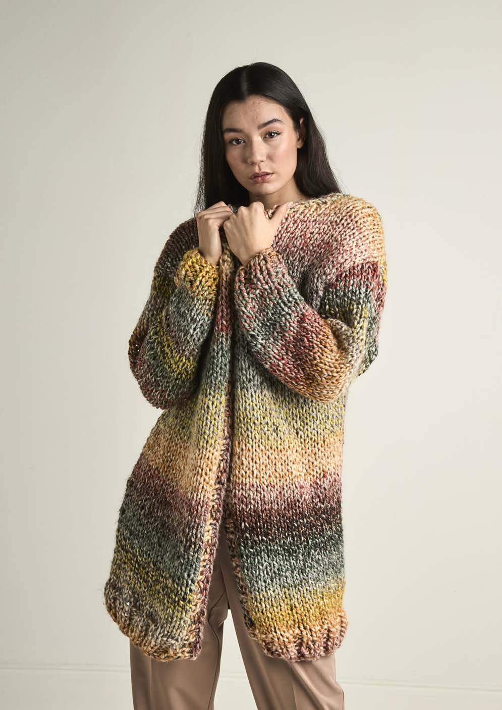 Wendy Women's Multi Super Chunky Knitting Pattern For Quick Knit Cardigan (6170)